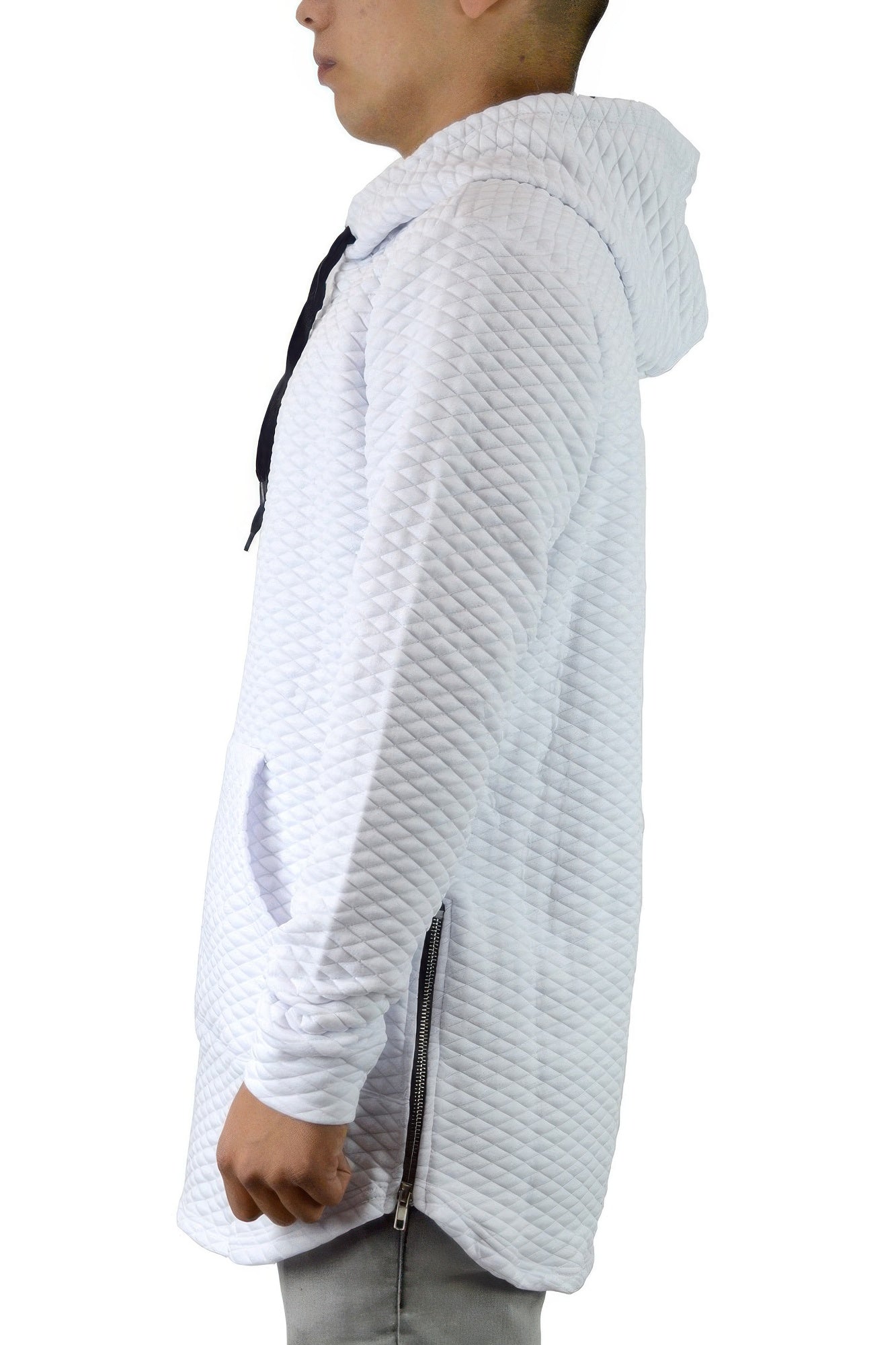 Pullover Hoodie - Quilted Drop Shoulder Men's Casual - Fashions Envy