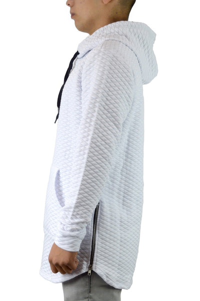 Pullover Hoodie - Quilted Drop Shoulder Men's Casual - Fashions Envy