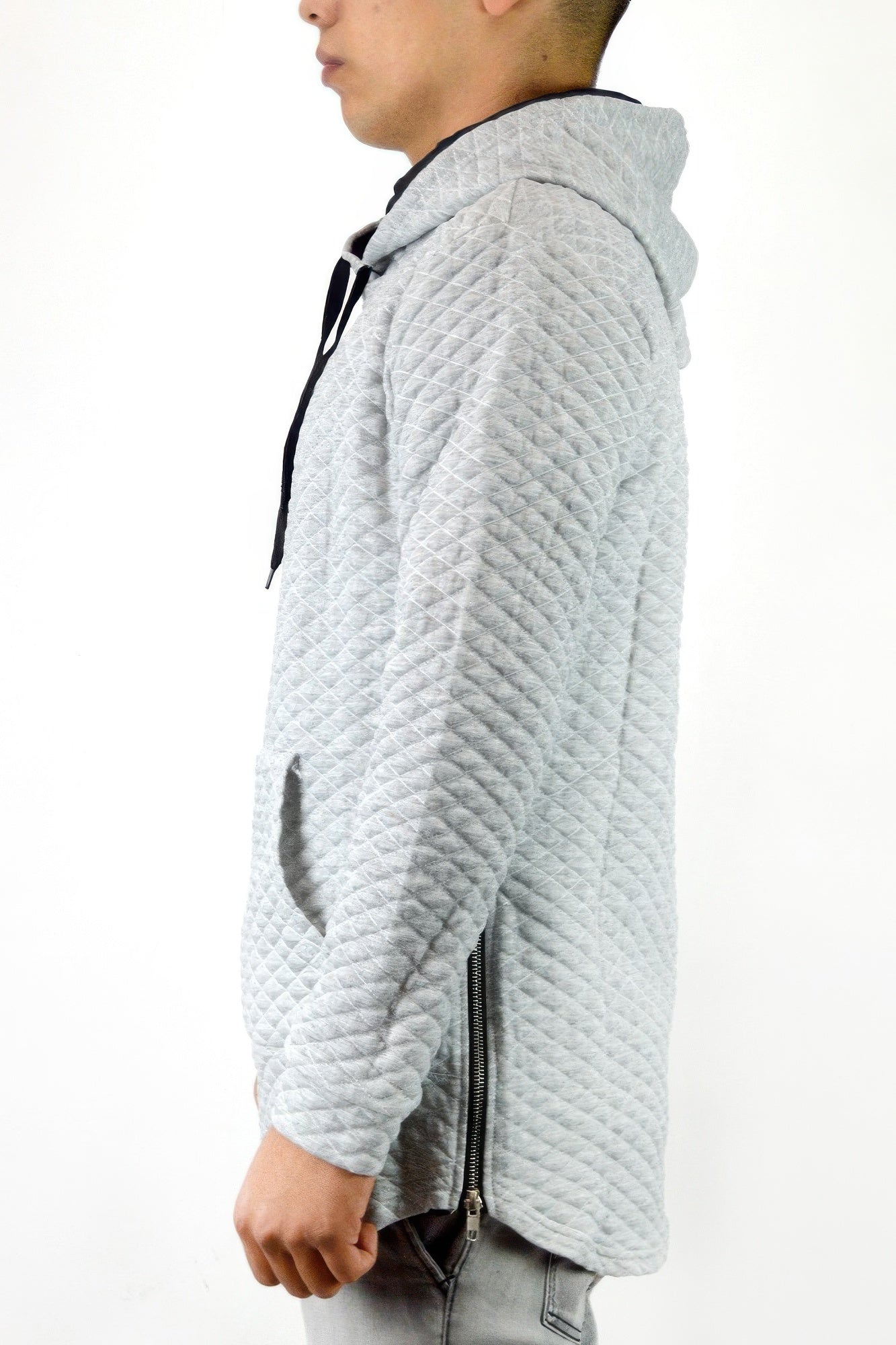 Pullover Hoodie - Quilted Drop Shoulder Men's Casual - Fashions Envy