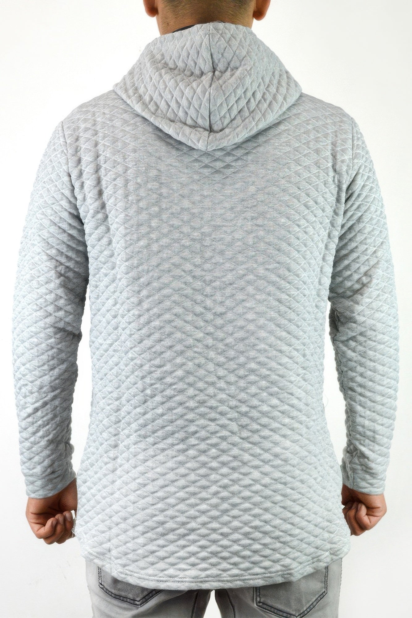 Pullover Hoodie - Quilted Drop Shoulder Men's Casual - Fashions Envy