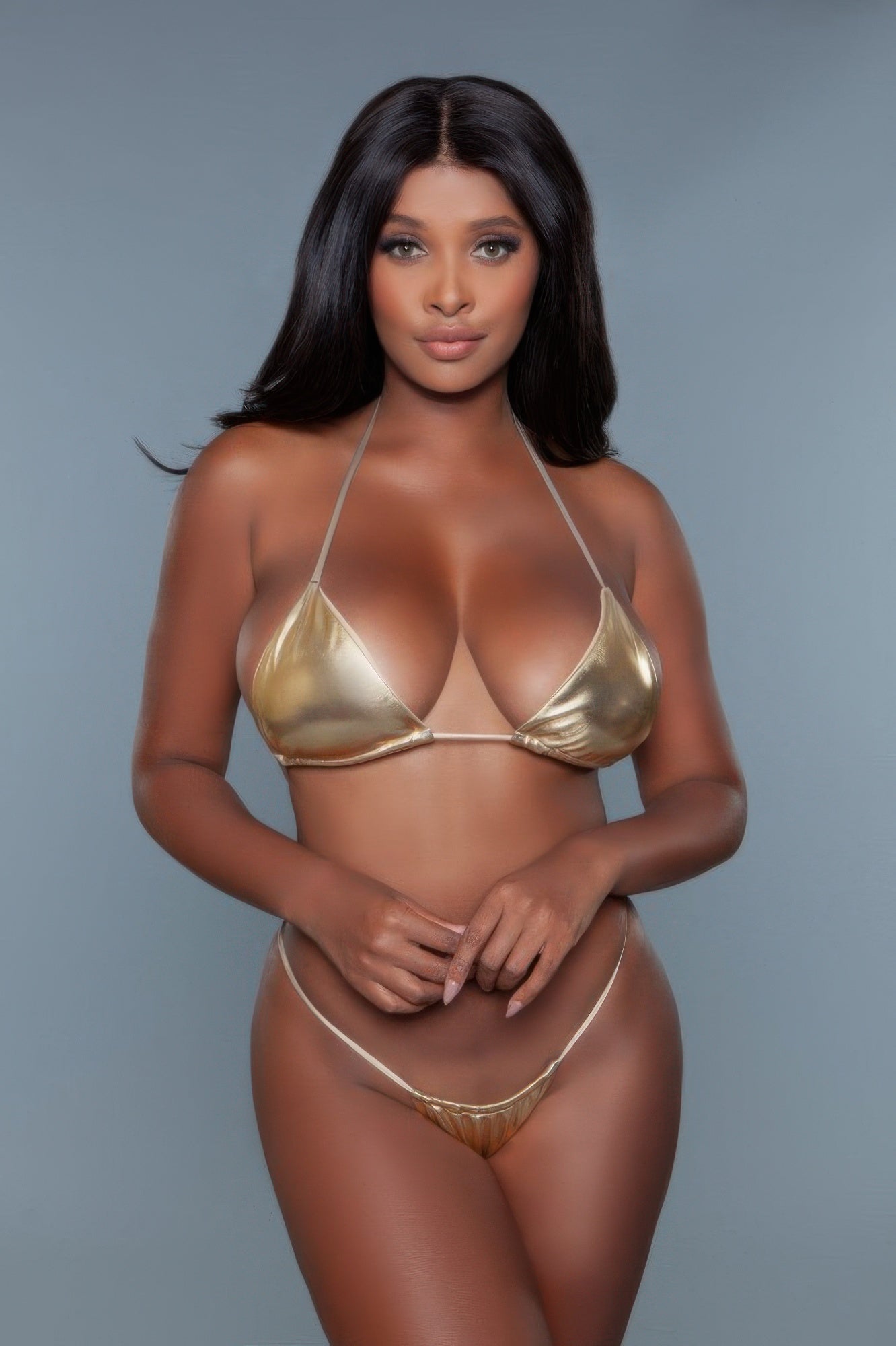 Metallic Triangle Bikini - Shimmering Nova Swimsuit