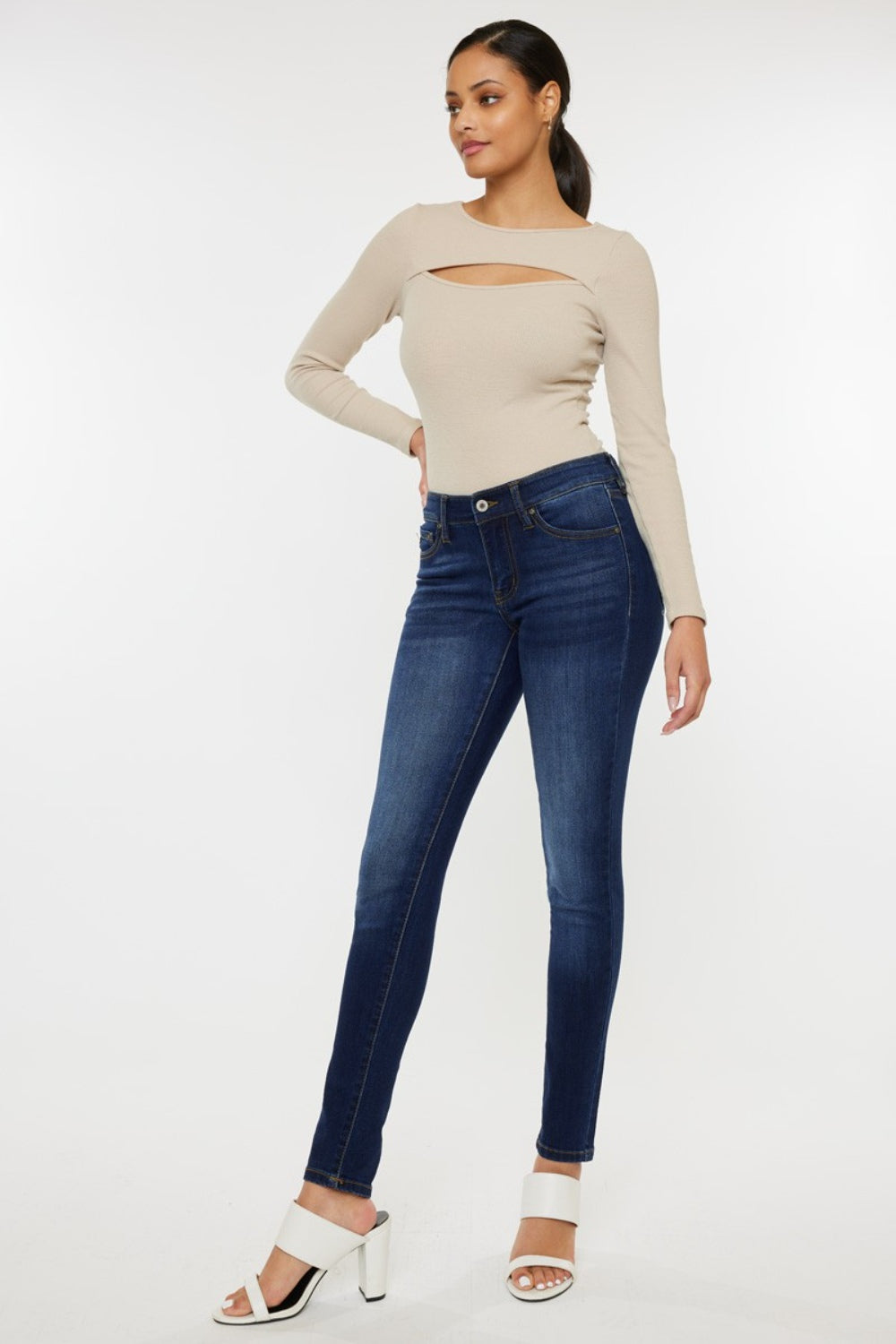 Mid Rise Gradient Skinny Kancan Jeans