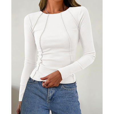 Long Sleeve Crewneck Slim Fit Basic Tee