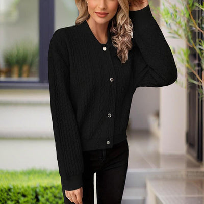 Women's Ribbed Button-Up Jacket - Spring Fall Casual Top - Fashions Envy