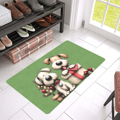 Whimsy Pups Doormat - Christmas Welcome Mat