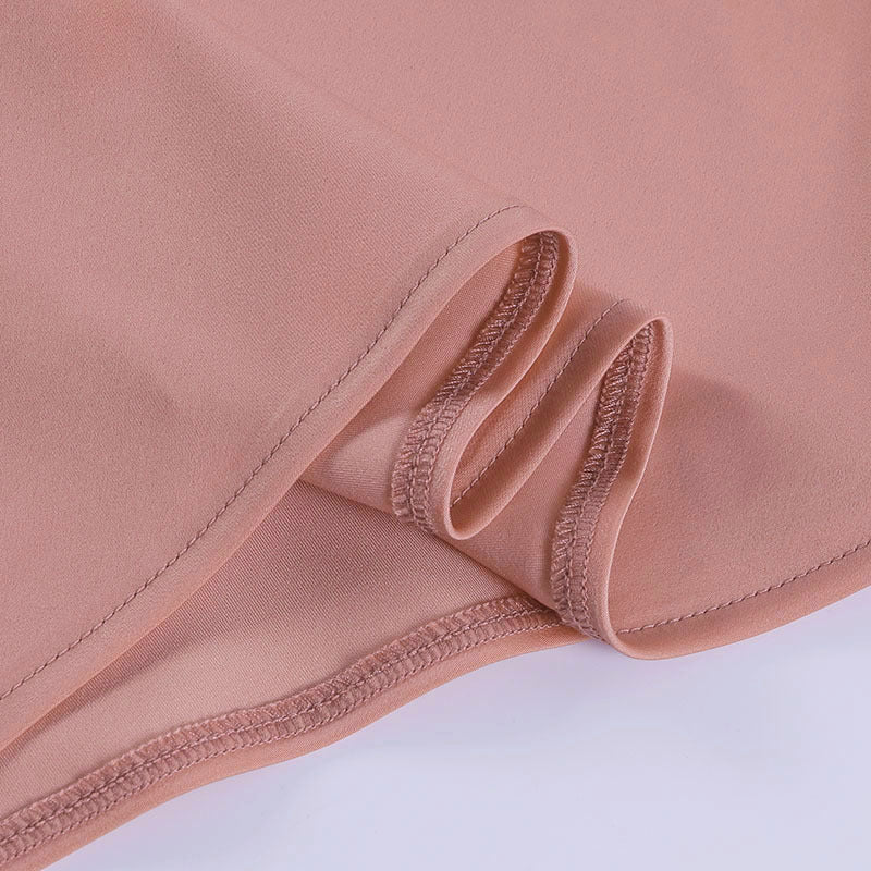 Satin Backless V-Neck Sleeveless Summer Party Mini Dress