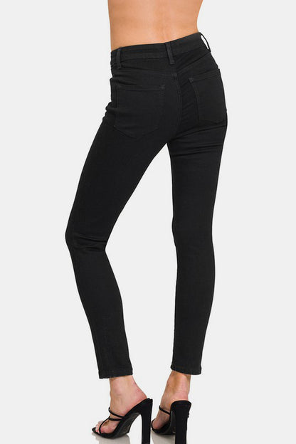 High Rise Zenana Skinny Jeans with Pockets