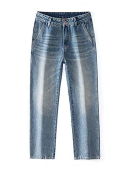 Men's Loose Fit Washed Jeans - Fashions Envy