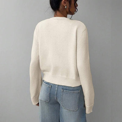 Women's Solid Color Button-Up Cardigan - Ribbed Detail Long Sleeve Knit Open Front Sweater Lightweight Spring&Fall Top - Fashions Envy