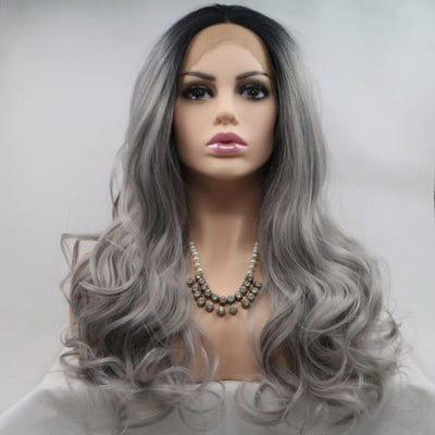 13*3" Lace Front Wigs Synthetic Long Wavy 24" 130% Density - Fashions Envy