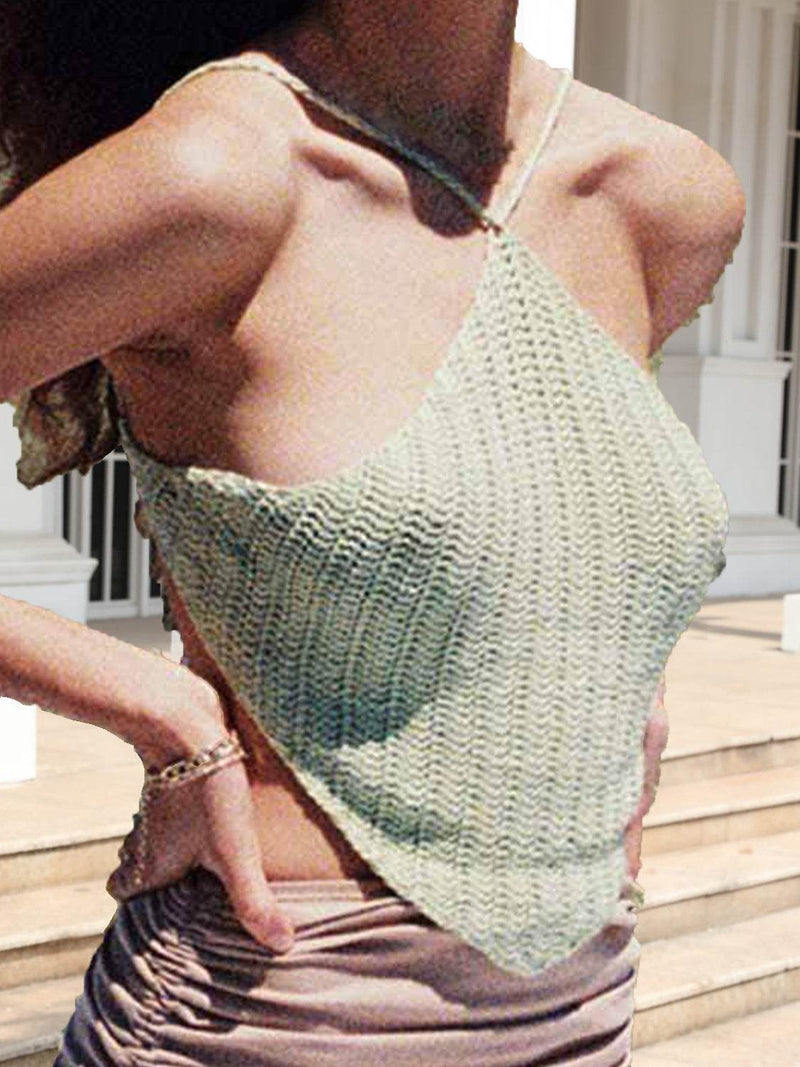 Tie Back Sleeveless Tank Top - Fashions Envy