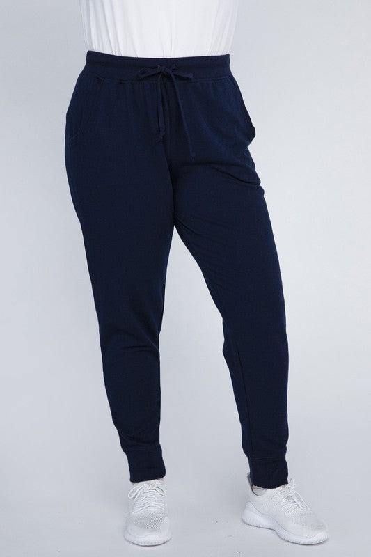 Relaxed Fit Plus Size Casual Jogger Pants