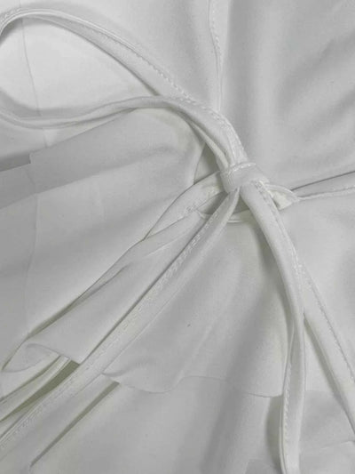 Ruffle Trim Long Sleeve Mini Dress