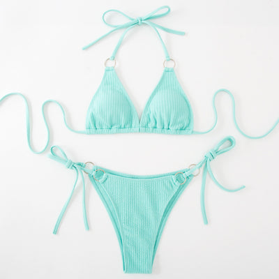 Summer Side Tie Brazilian Bandage Style Bikini Swimsuit Set