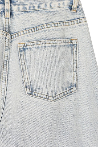 Light Wash High Waist Denim Jeans