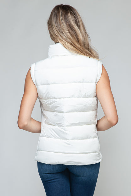 Snobbish Zip Up Turtleneck Vest with Pockets - Fashions Envy