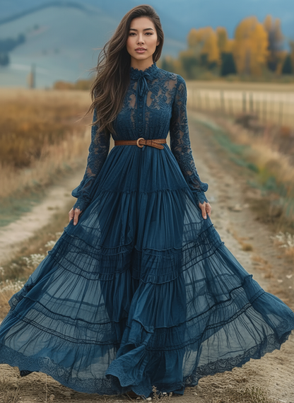 Asian Model Autumn Field