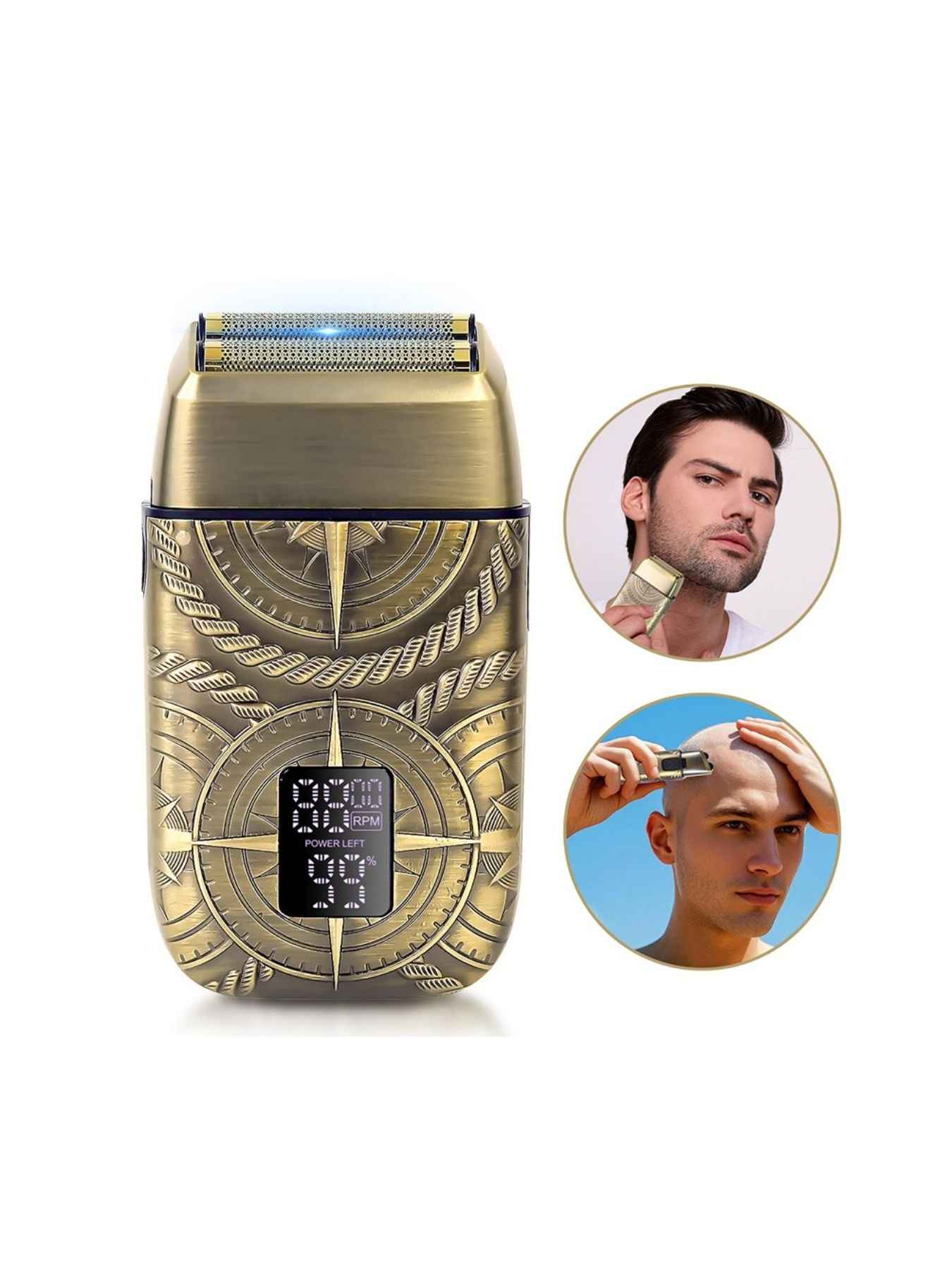Electric Foil Shaver LED Display - Waterproof Rechargeable