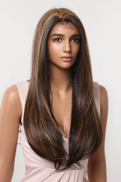 13*2" Lace Front Wigs Synthetic Long Straight 26" 150% Density - Fashions Envy