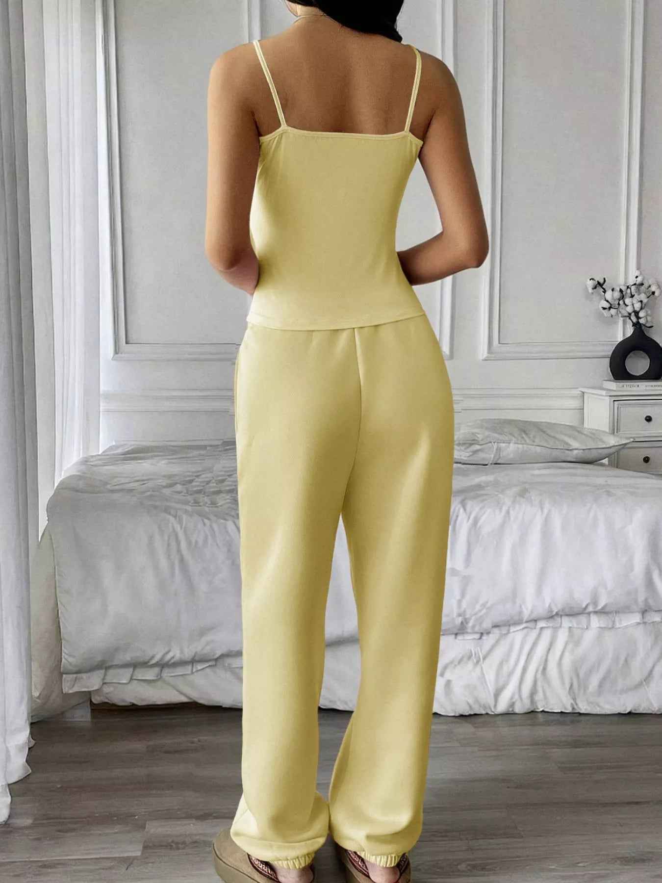 Cami & Wide Leg Pants Set - Soft Lounge Outfit - Fashions Envy