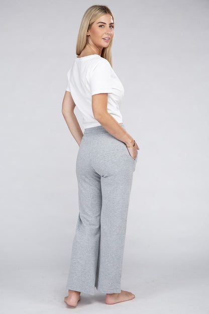 Casual Lounge Wide Pants with Drawstrings