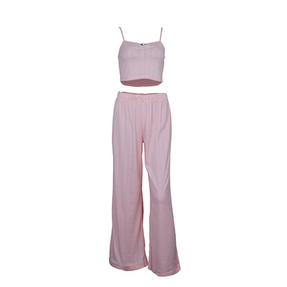 Summer New Arrival Camisole And Wide-leg Pants Two-piece Set - Fashions Envy