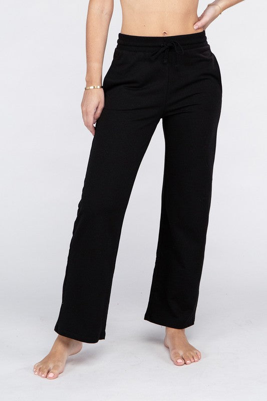 Casual Lounge Wide Pants with Drawstrings