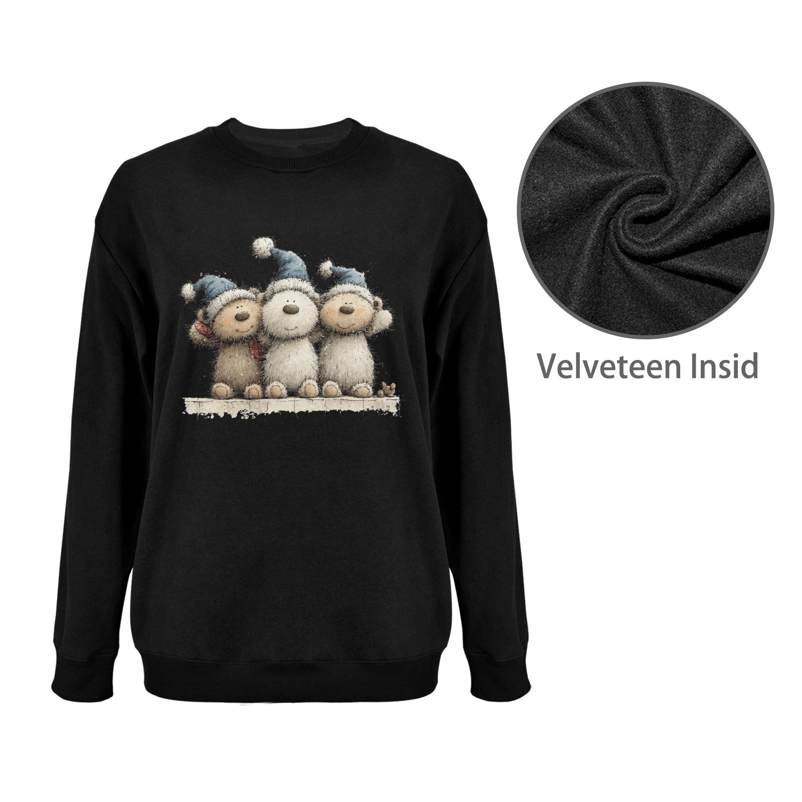 Whimsy Bears - Unisex Fleece Sweatshirt Made in USA - Fashions Envy