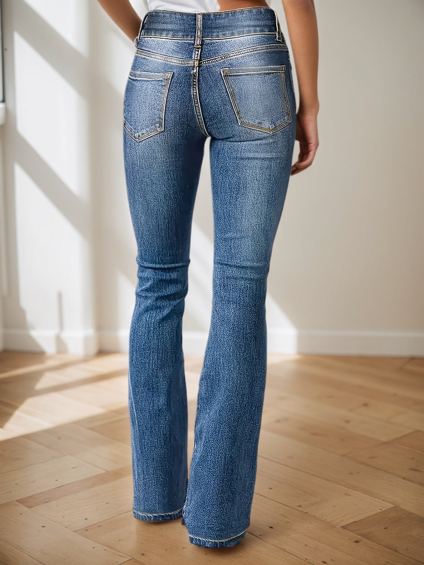 High Waist Micro Flared Jeans - 2025 New Style - Fashions Envy