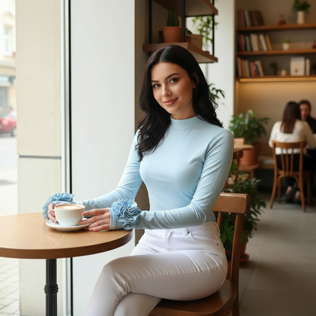 Baby Blue Coffee Shop Casual - Corrected
