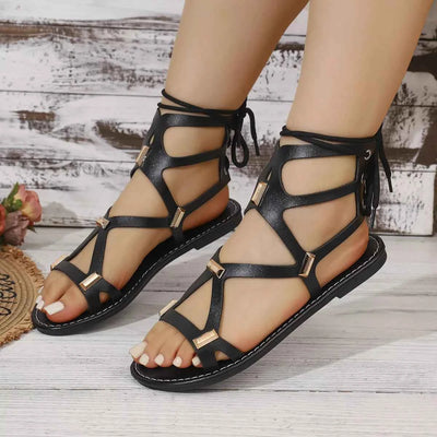 Lace-Up Open Toe Sandals