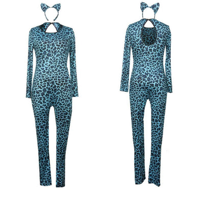 Animal Print Jumpsuit - Sexy Halloween Cosplay Costume
