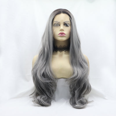 13*3" Lace Front Wigs Synthetic Long Wavy 24" 130% Density - Fashions Envy