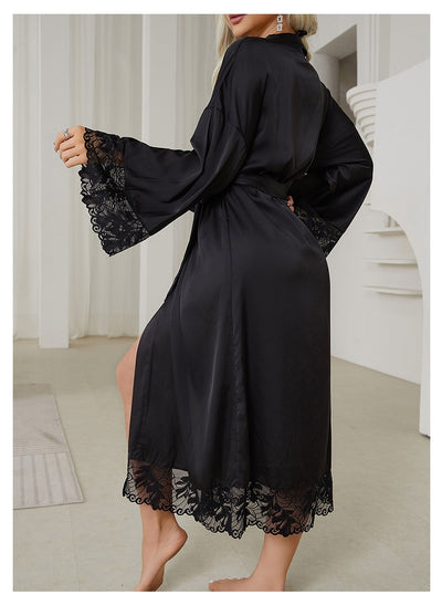 French Style Nightgown Robe - Comfortable Tied Sleepwear