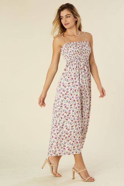 Sleeveless Smocked Cami Maxi Dress - Fashions Envy