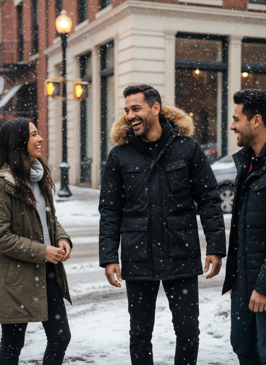 Black Parka Lifestyle Image