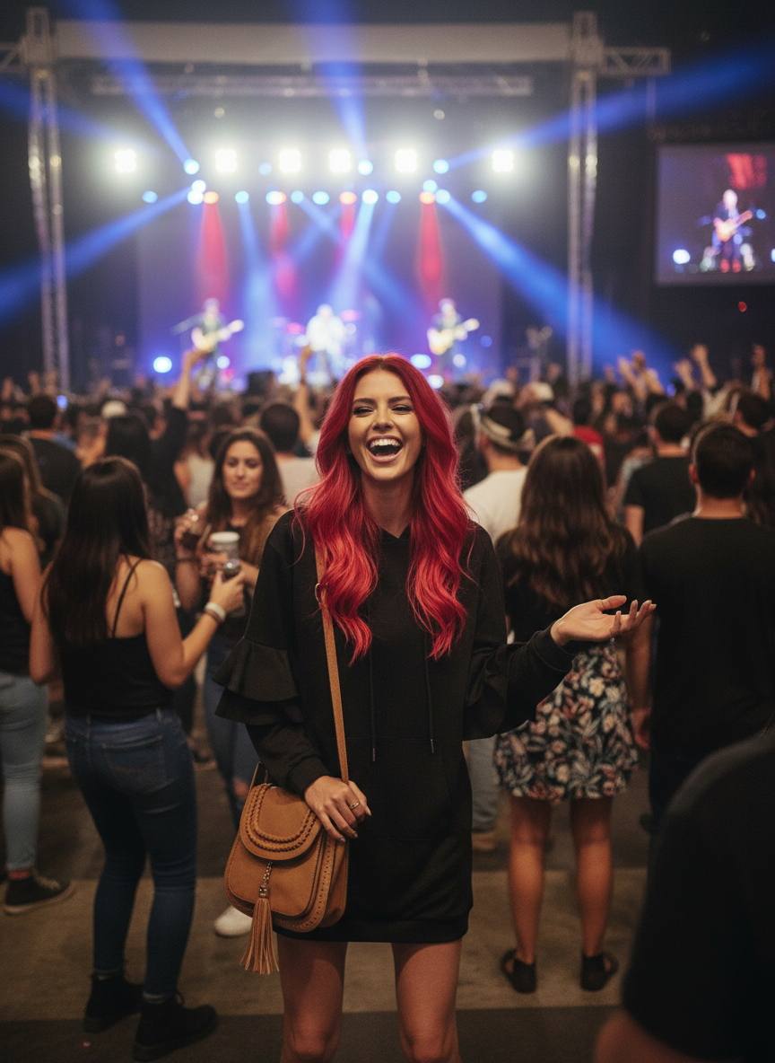 Black Ruffle Hooded Mini Dress Lifestyle 2