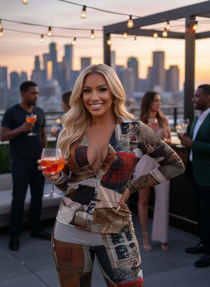 Blonde at Rooftop Lounge