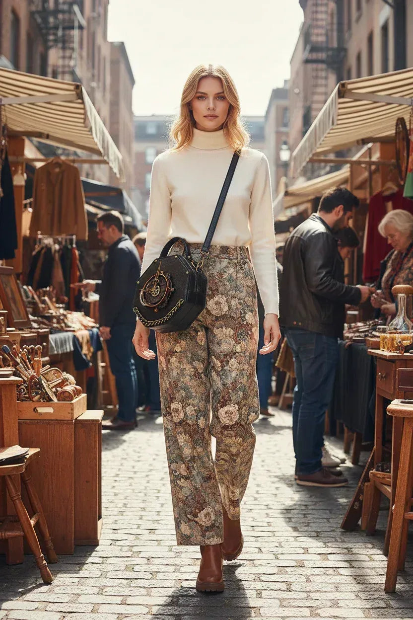 Steampunk Crossbody Bag - Clockwork Gear Design Mini - Fashions Envy