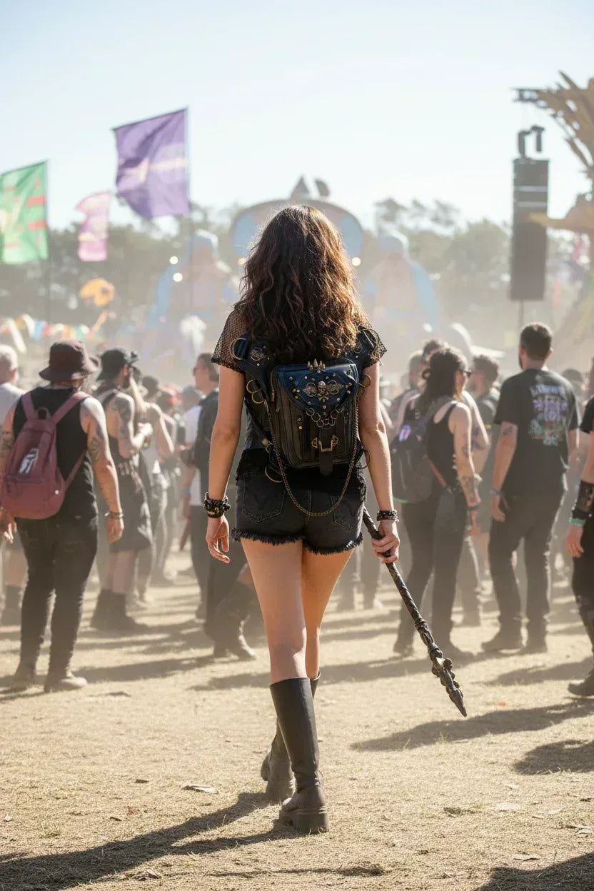 Steampunk Skull Bag - Multi-Wear Gothic Crossbody - Fashions Envy