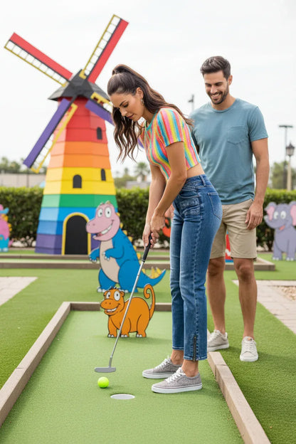 Mid Rise Skinny Crop Jeans - Tummy Control Stretch Denim - Fashions Envy