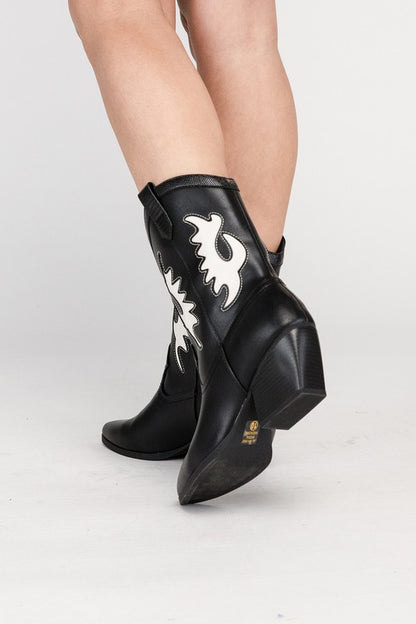 Western Design High Slip On 3" Ankle Boots