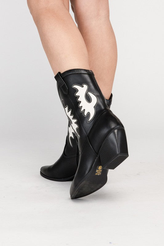 Western Design High Slip On 3" Ankle Boots