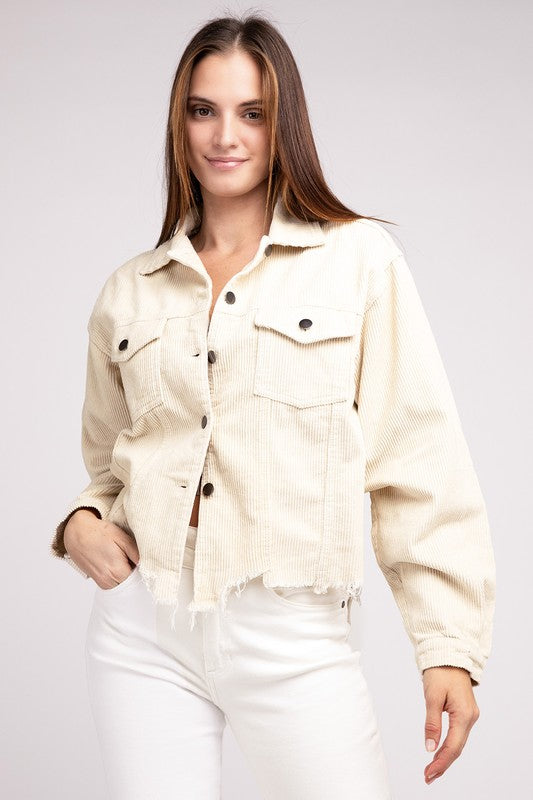 Oversized Bohemian Ribbed Long Sleeve Shacket