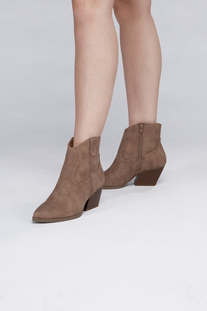 Casual Zipper Up Abeam Western Booties