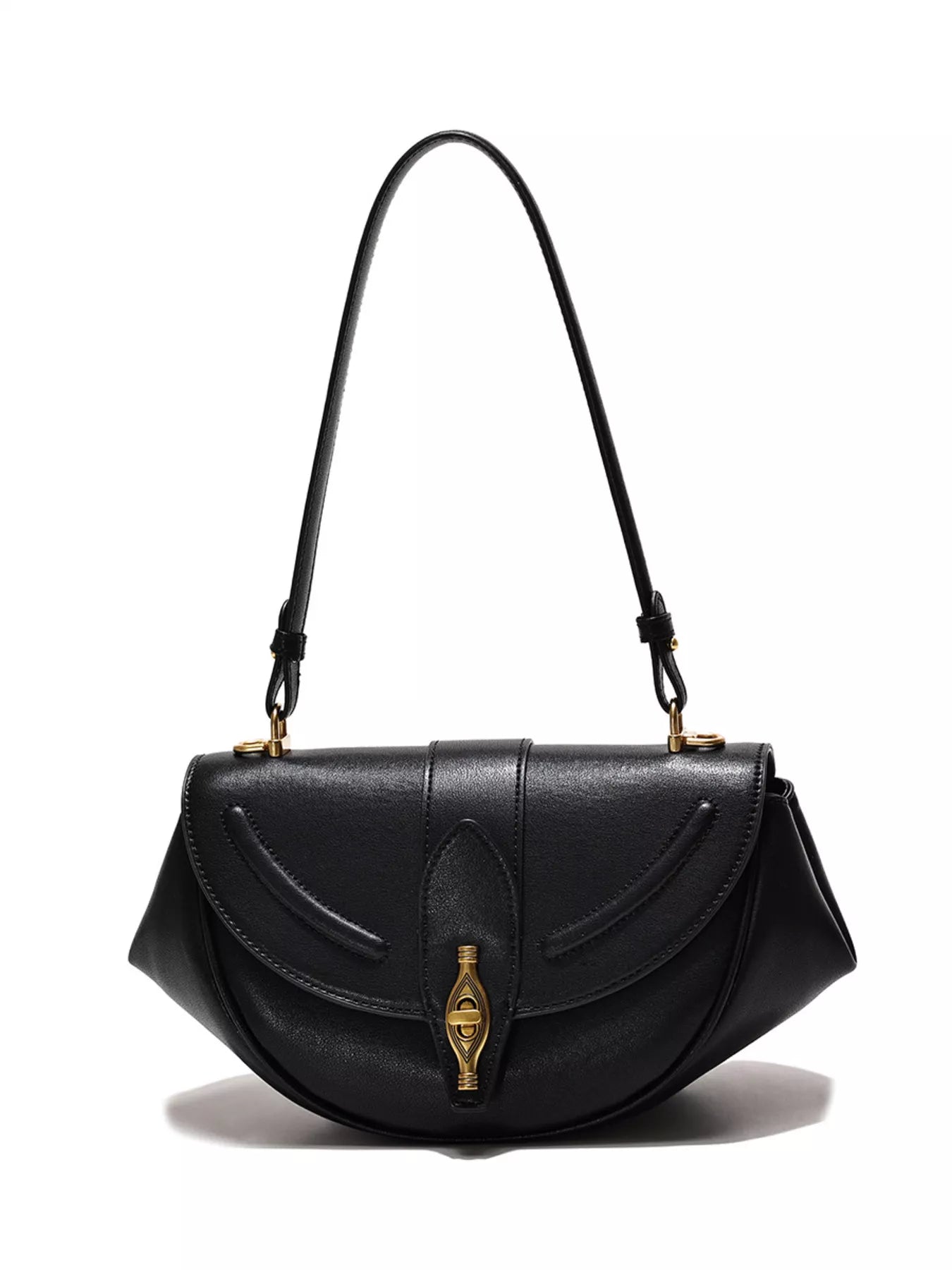 Saddle Shoulder Bag - Vintage Leather Small Design - Fashions Envy