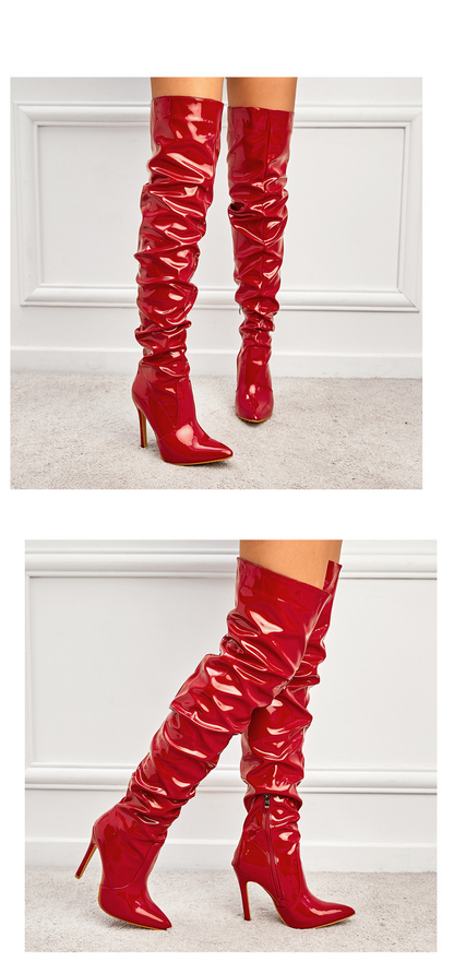 Women's Knee High Boots - Super High Heel Party Shoes - Fashions Envy