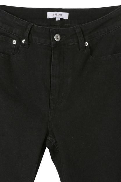 Black Colored Denim Skinny Jeans