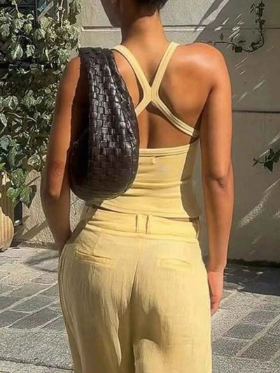 Crisscross Back Slim Fit Cami