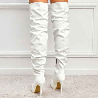 Women's Knee High Boots - Super High Heel Party Shoes - Fashions Envy